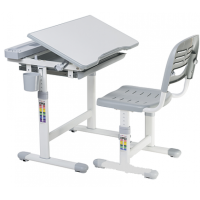 Парта шкільна зі стільцем Comfortline cіра